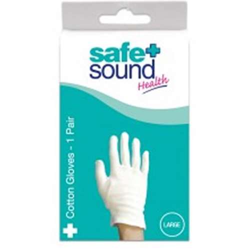 Safe And Sound Health Cotton Gloves Large 1 Pair