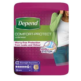 Depend for Women Incontinence Underwear Large 9 Pants