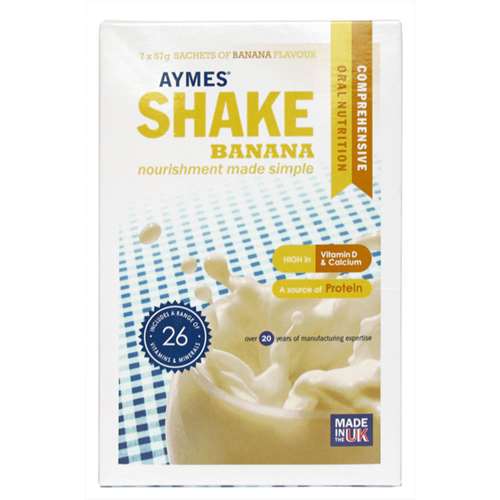 Click to view product details and reviews for Aymes Shake Banana 7 X 57g Sachets. Click to view product details and reviews for Aymes Shake Banana 7 X 57g Sachets.