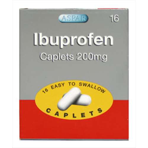 Aspar Ibuprofen Caplets 200mg 16 Caplets