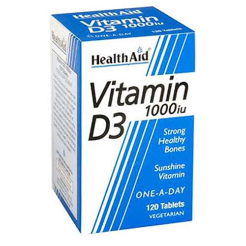 HealthAid Vitamin D3 1000iu 120 Tablets.