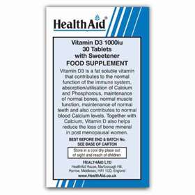 HealthAid Vitamin D3 1000iu 120 Tablets.