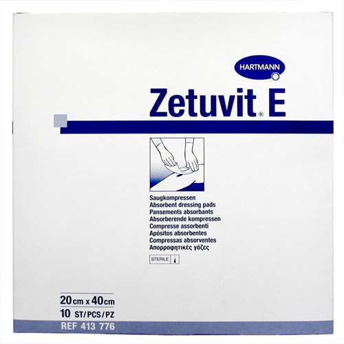Zetuvit E 10 Sterile Absorbent Dressing Pads 20x40cm
