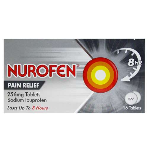 Nurofen pain relief 256mg 16 tablets