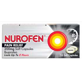 Nurofen Pain Relief 16 200mg Soft Capsules.