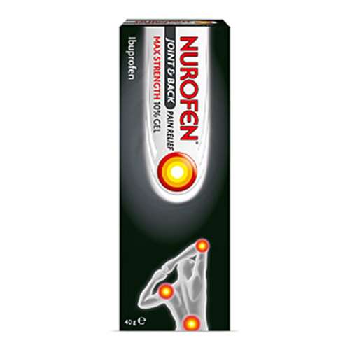 Nurofen Joint & Back Pain Relief Max Strength 10% Gel 40g