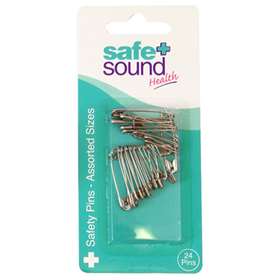 Safe + Sound Safety Pins - Assorted Sizes 24 Pack.