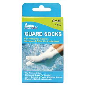 AquaSafe Verruca Guard Socks for Swimming Size 5.5-8 Large 