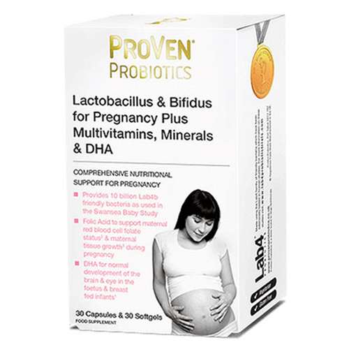 ProVen Probiotics Lactobacillus and Bifidus for Pregnancy Plus Multivitamins, Minerals and DHA