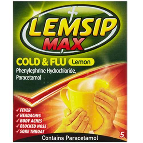 Lemsip Max Cold & Flu Lemon 5 Sachets