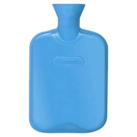 Hot Water Bottle Natural Rubber Plain - Blue