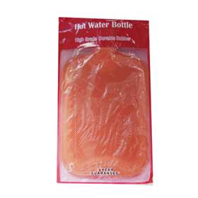 Hot Water Bottle Natural Rubber Double Ribbed - Red