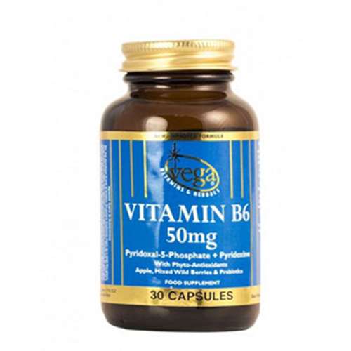 Vega Vitamin B6 50mg 30 Capsules ExpressChemist.co.uk Buy Online