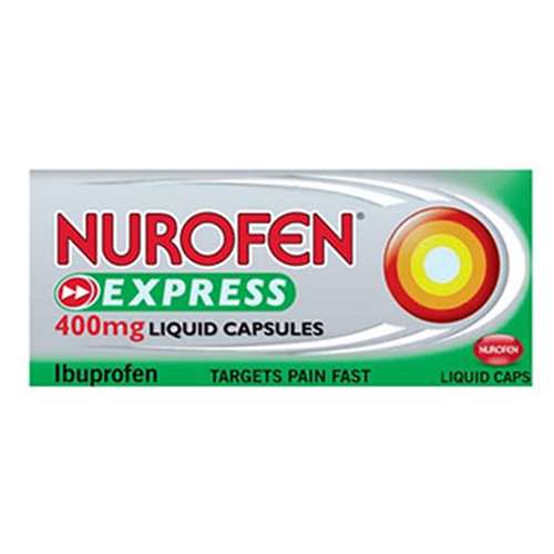 Click to view product details and reviews for Nurofen Express Ibuprofen 400mg 20 Liquid Capsules.