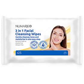 Numark 3 in 1 Facial Cleansing Wipes - 25