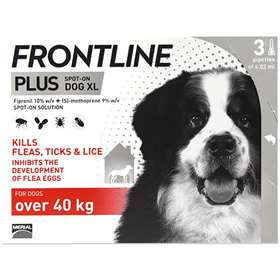 Frontline  Plus Spot On Dog XL (Over 40Kg) 3 Pipettes