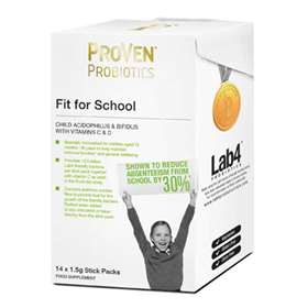 ProVen Probiotics Fit For School Child Acidophilus & Bifidus With Vitamin C & D - 14 x 1.5g Stick Packs.
