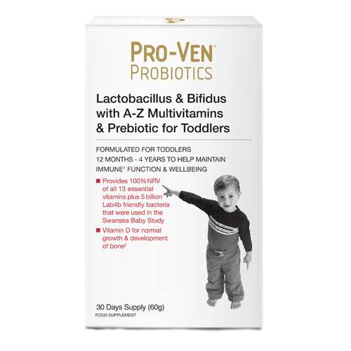 ProVen Probiotics Lactobacillus & Bifidus With A-Z Multivitamins & Prebiotic For Toddlers - 30 Days Supply
