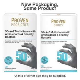 ProVen Probiotics 50+ A-Z Multivitamins With Antioxidants & Friendly Bacteria - 30 Capsules