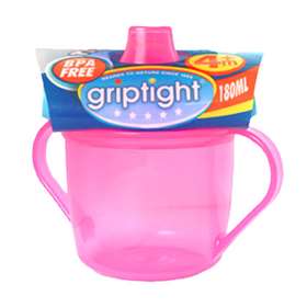 Griptight Trainer Cup 4months+ - 180ml - Pink