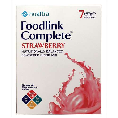 Nualtra Foodlink Complete Strawberry - 7 x 57g