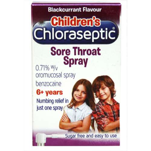 Childrens Chloraseptic Sore Throat Spray - 6+ years - Blackcurrant Flavour