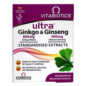 Vitabiotics Ultra Ginkgo & Gingseng Botanical extracts - 60 Tablets