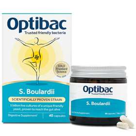 OptiBac Probiotics Saccharomyces Boulardii - 40 Capsules