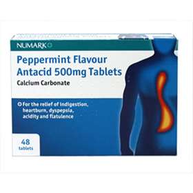 Numark Peppermint Flavour Antacid 500mg - 48 Tablets