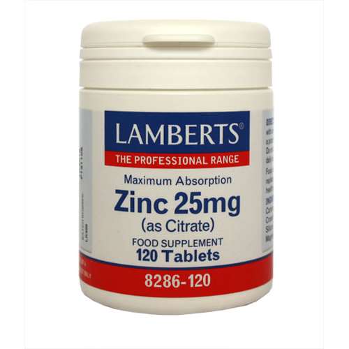 Lamberts Zinc (as citrate) 25mg - 120 Tablets