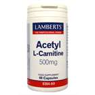 Lamberts Acetyl L-Carnitine 500mg - 60 Capsules