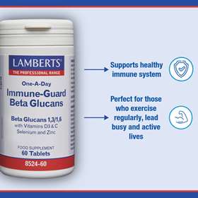 Lamberts Immune-Guard Beta Glucans One-A-Day 60 Tablets