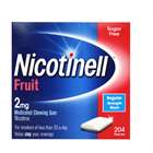 Nicotinell Fruit 2mg Gum 204 Regular Strength