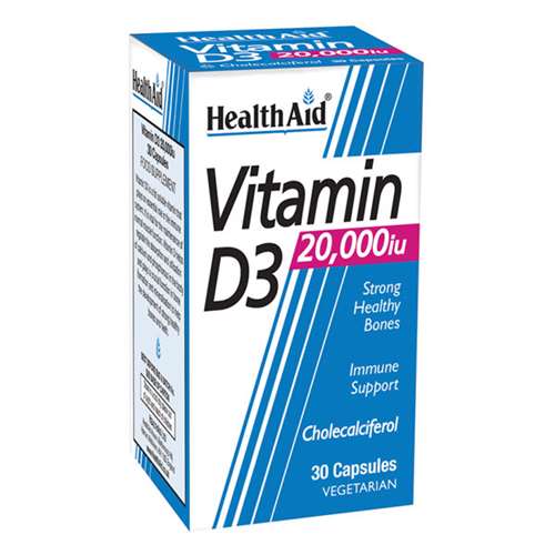 HealthAid Vitamin D3 20,000iu 30 Vegicaps
