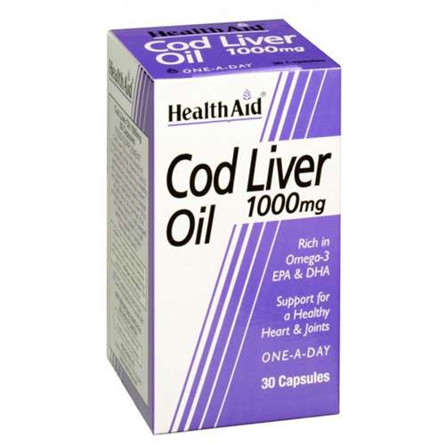 Health Aid Cod Liver Oil 1000mg 60 capsules
