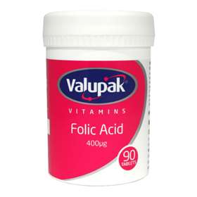 Valupak Folic Acid 400iu 90 tablets
