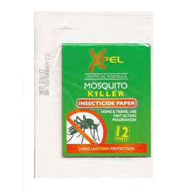 Xpel Mosquito Killer Insecticide Paper 12 sheets ExpressChemist