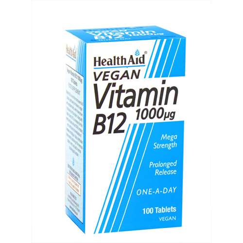 HealthAid Vegan Vitamin B12 1000Aug 100 Tablets
