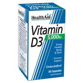 HealthAid Vitamin D3 5,000iu 30 Vegicaps