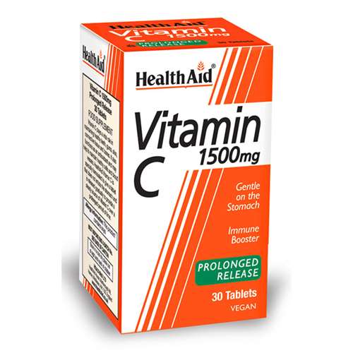 HealthAid Prolonged Release Vegan Vitamin C 1500mg 30 tablets