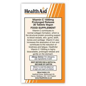 HealthAid Prolonged Release Vitamin C 1500mg 30 tablets