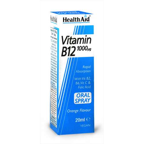 HealthAid Vitamin B12 Oral Spray 1000Aug 20ml
