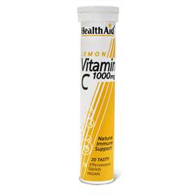 HealthAid Vitamin C 1000mg 20 Effervescent Tablets - Lemon Flavour