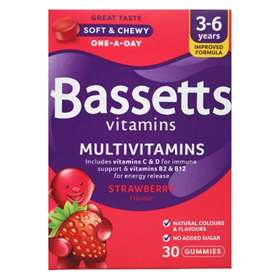 Bassetts Multivitamins Strawberry Flavour Soft Chews 30 3-6