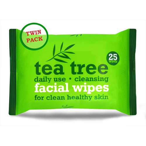 Click to view product details and reviews for Xpel Tea Tree Facial Wipes Twin Pack.