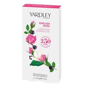 Yardley English Rose Luxury Soap 3x100g