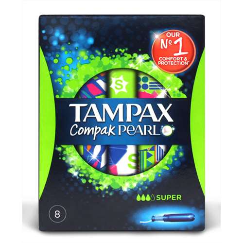 Tampax Compak Pearl Tampons Super 8
