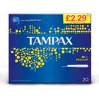 Tampax Cardboard Applicator Regular Tampons 20