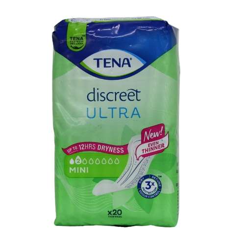 Click to view product details and reviews for Tena Discreet Ultra Mini Pads 20. Click to view product details and reviews for Tena Discreet Ultra Mini Pads 20.