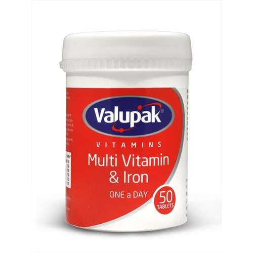 Valupak Multi Vitamins & Iron One a Day 50 Tablets